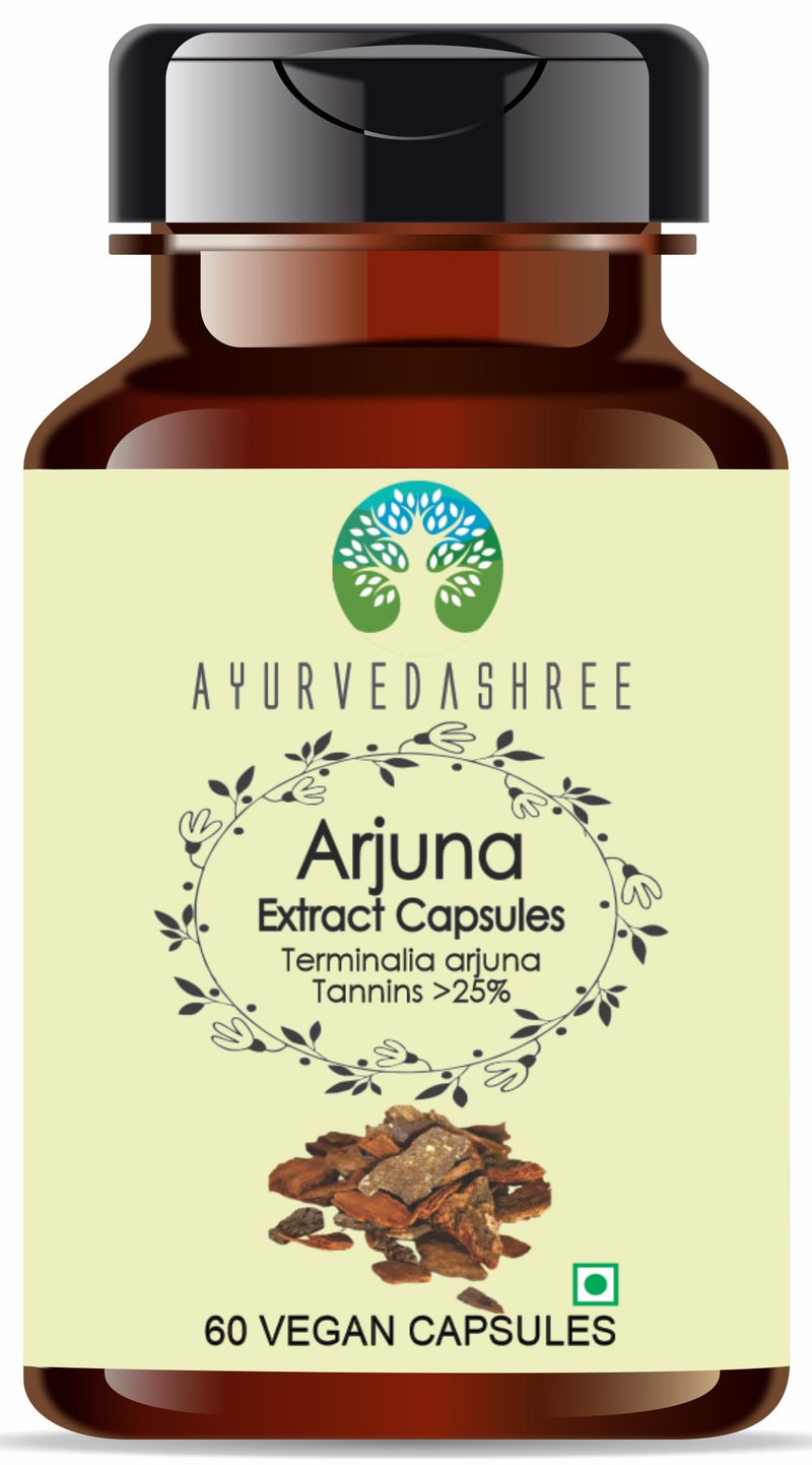 [Australia] - Arjuna Extract 500mg - 60 Vegetarian Capsules| |Terminalia Arjuna Tannis |All Natural | 100% Vegan | Gluten-Free | GMP Certified 60 Count (Pack of 1) 