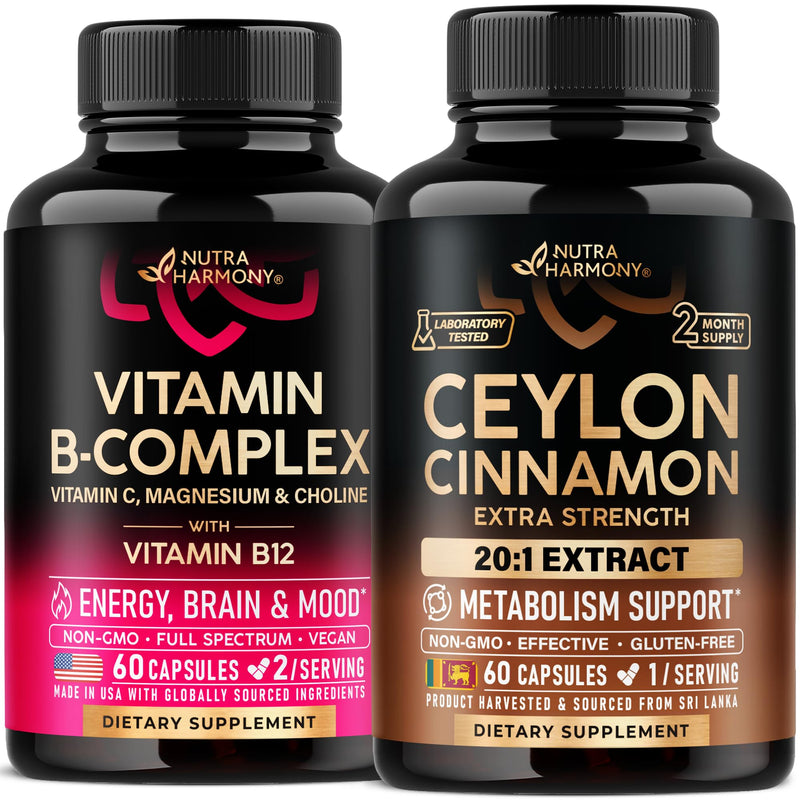 NUTRAHARMONY Vitamin B Complex & Ceylon Cinnamon Capsules