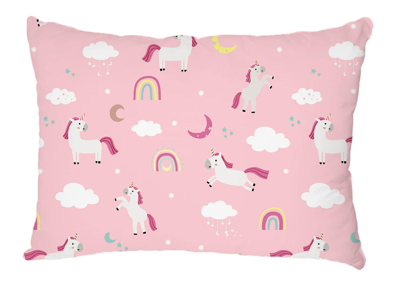 [Australia] - Bunnikins & Clover Toddler Pillows with Pillowcase, 13"x18" Soft Cotton Kid Pillows for Sleeping, Bedding Small Pillow for Boys and Girls Aged 2-5 Years Unicorn 