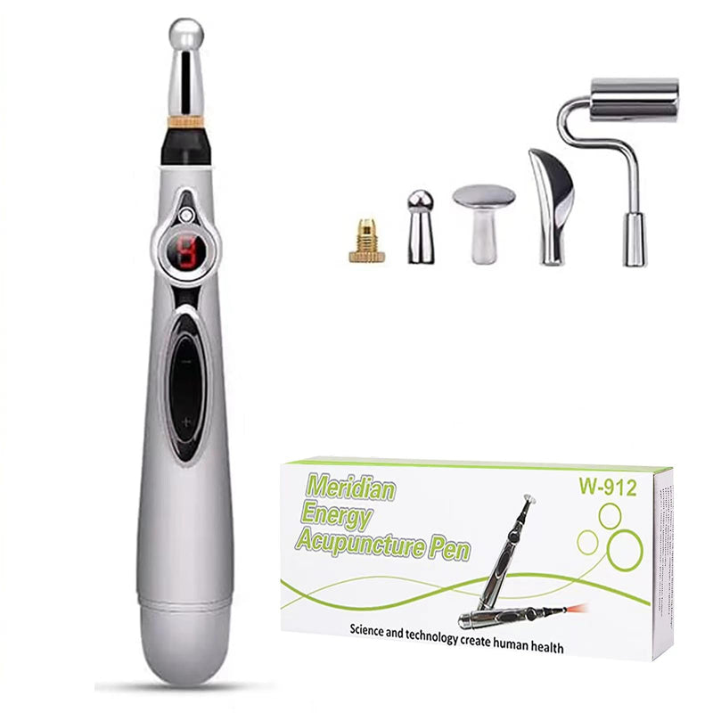 [Australia] - Acupuncture Pen, Electronic Acupuncture Pen Therapy, Energy Massage Tools, Suitable for Women & Men(5-in-1) 