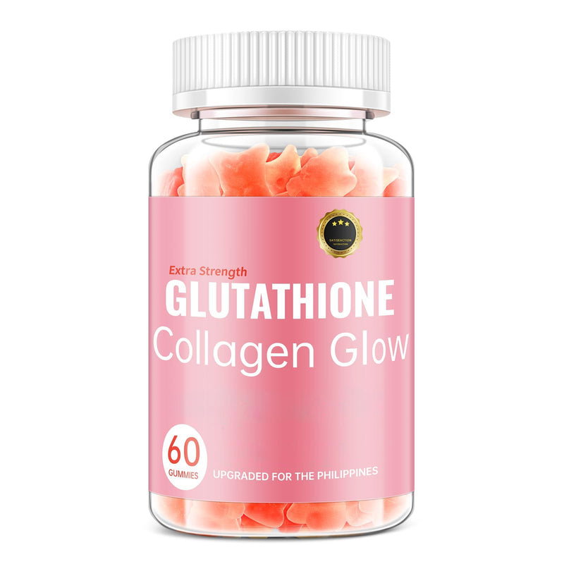 Glutathione Collagen Glow Gummies for Women, Glutathione Collagen Glow Gummies for Dark Spot, 60/120Pcs Korean Organic Glow Beauty Collagen for Skin Care Anti-Aging (1) 1