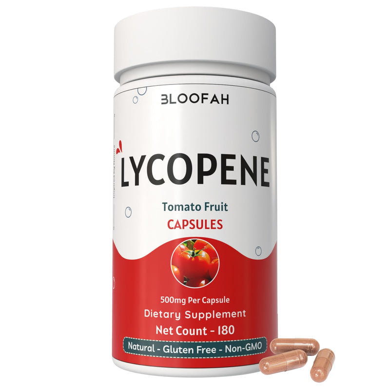 [Australia] - Tomato Powder Capsules 500mg - 180 Count (Lycopene) Natural Carotenoid Supplement for Health and Wellness Support | Gluten Free & Non-GMO, Plant Based 