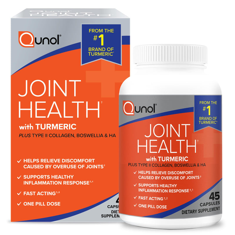 [Australia] - Qunol 5-in-1 Joint Support Supplement, Fast Acting, One Pill Dose, Support Healthy Inflammation Response & Discomfort Caused by Overuse of Joints, Alternative to Glucosamine Chondroitin MSM, 45 Count 