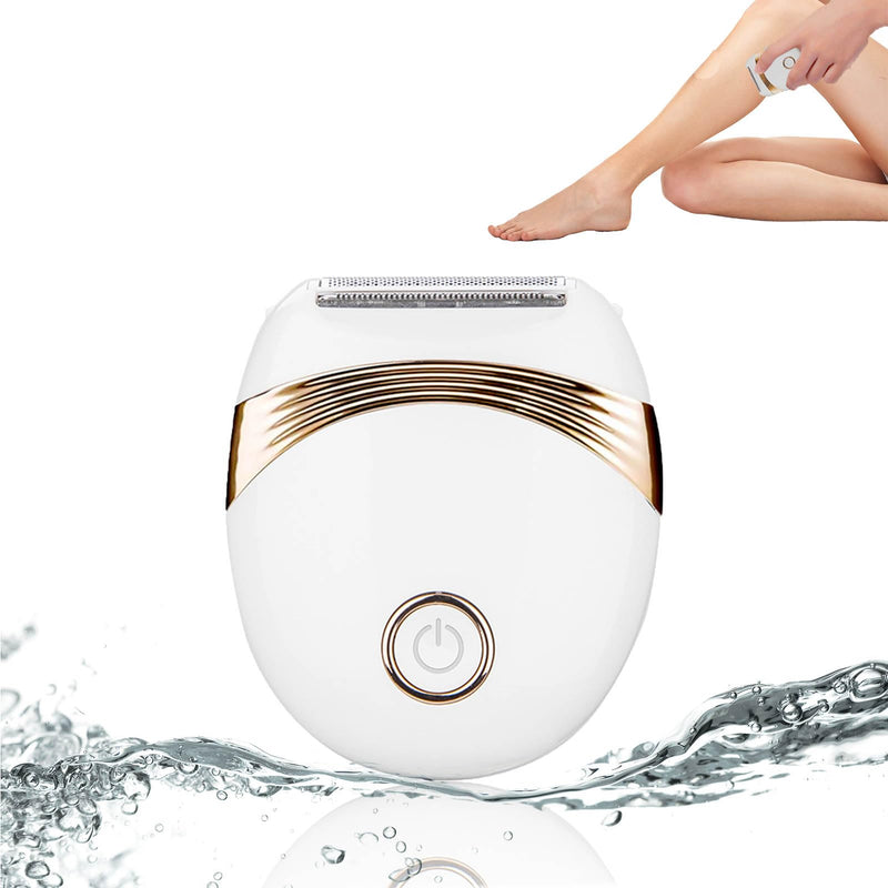 [Australia] - Portable Electric Razor Bikini Trimmer for Women, Skin Epilator for Face, Epilators Hair Removal for Women, Wet & Dry Hair Removal Device for Arms, Legs, Face, Underarm (White) White 