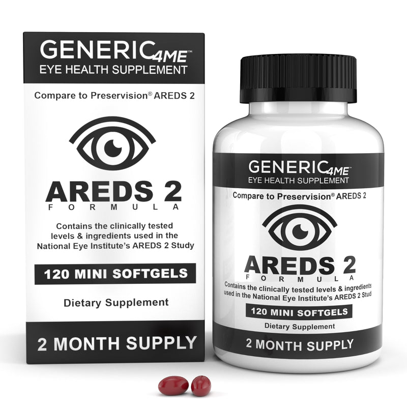 [Australia] - AREDS 2 SoftGels, 500 mg Vitamin C, 400 IU Vitamin E, 10 mg Lutein, 2 mg Zeaxanthin, 80 mg Zinc, 2 mg Copper - Supports Eye Health - 120 Mini SoftGels 
