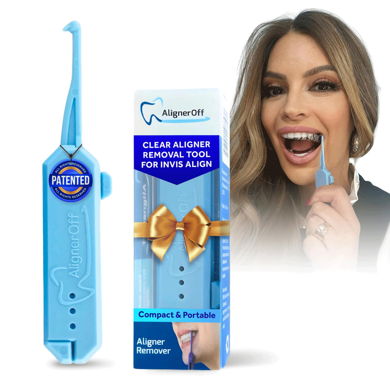 [Australia] - Aligner & Retainer Reusable Remover Tool – Compact, Retractable Tool for Invisalign, Nightguards, Retainers & Veneers – Ergonomic Design for Easy Removal – Ideal for Gifting Blue 