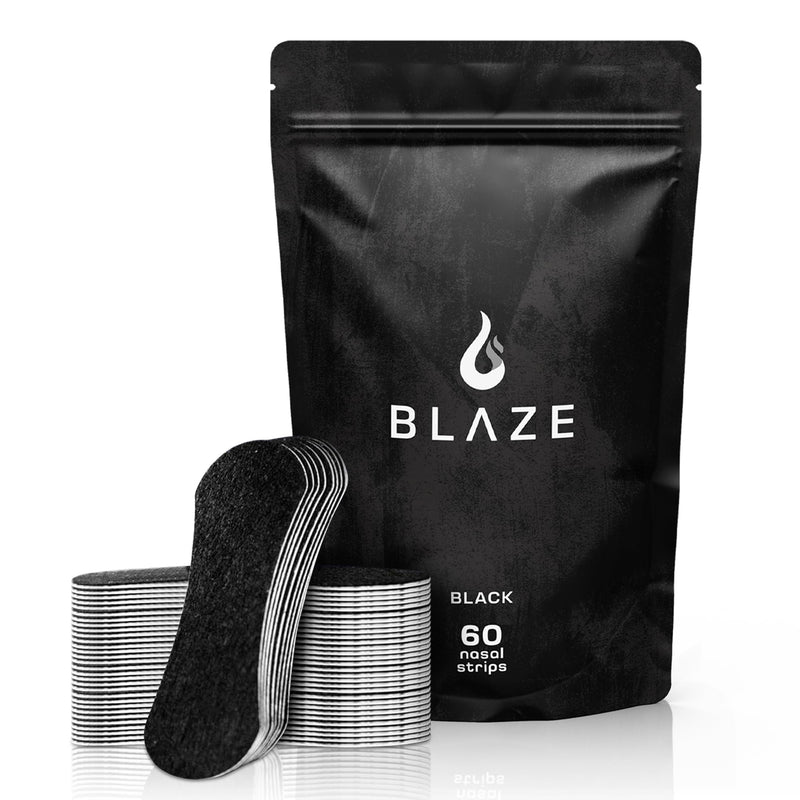 [Australia] - (60 Ct) Nasal Strips for Snoring - Nose Strips for Breathing - Anti Snoring Solution & Nasal Congestion Relief Nose Tape for Sleeping - Universal Fit, Extra Strength for Sensitive Skin (BLACK) Black 
