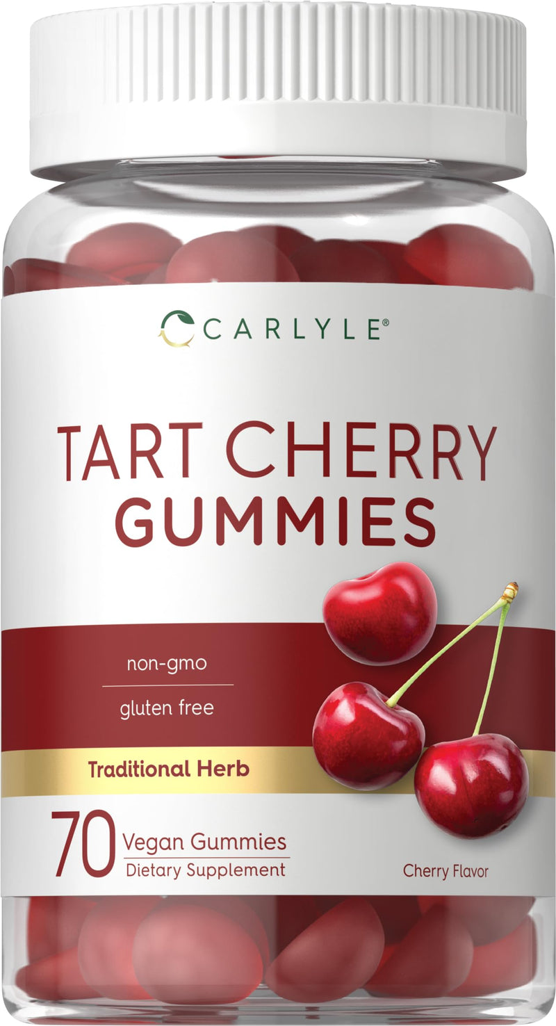 [Australia] - Carlyle Tart Cherry Gummies | 2000mg | 70 Count | Cherry Flavor | Vegan, Non-GMO, and Gluten Free Formula 70 Count (Pack of 1) 