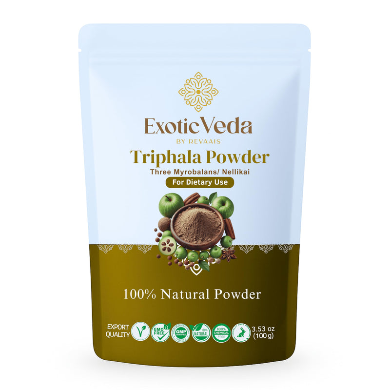 [Australia] - Organic Triphala Powder - Detox Cleanse for Lung, Liver, Colon, and Gut Health - Herbal Skin Care and Fiber Powder - Detox Cleanse 100g 