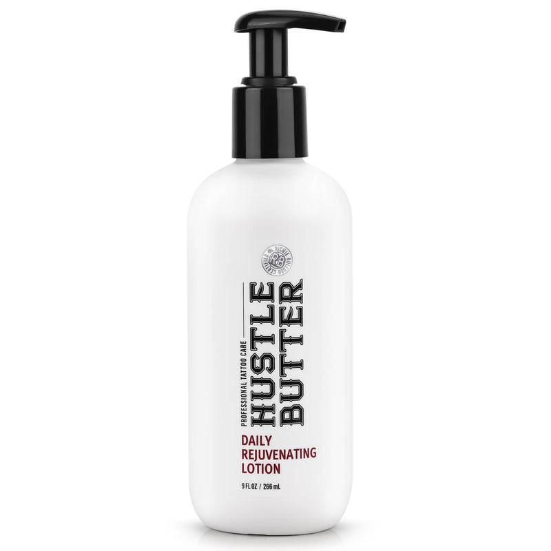 [Australia] - Hustle Butter Tattoo Aftercare - Daily Moisturizing Lotion - Naturally Derived Vegan Cruelty Free - Everyday All Over Use for Tattoos - 9 fl oz 