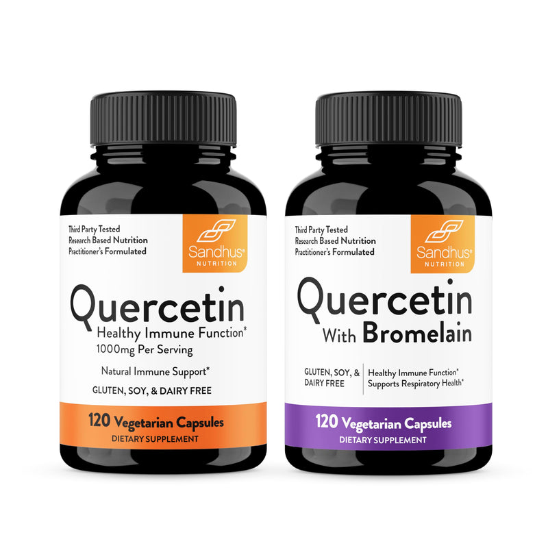 Sandhu's Quercetin 1000mg & Quercetin with Bromelain 1000mg Per Serving Bioflavonoids Supplement Complex| Supports Immune Health for Men & Women