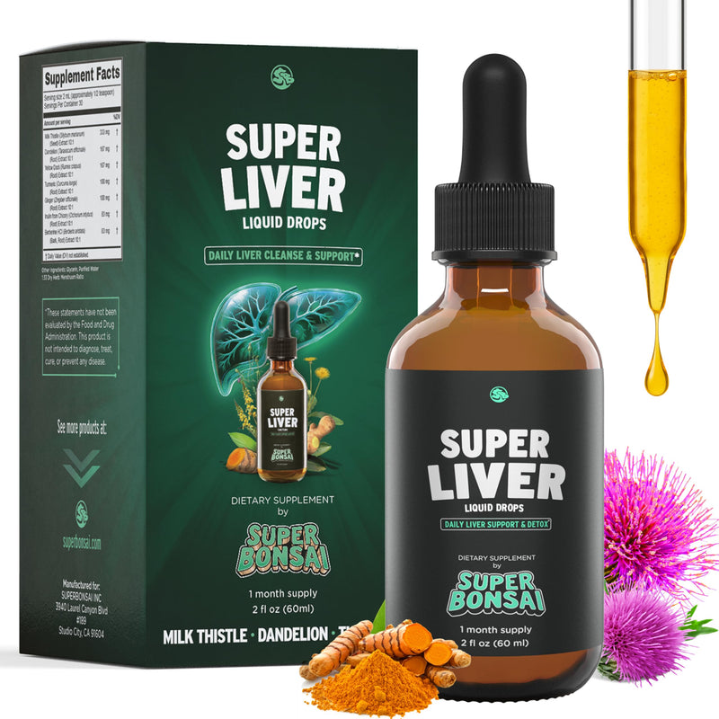 [Australia] - SuperBonsai Super Liver Support with Milk Thistle - All Natural Liver Cleanse Detox & Repair Aid - Doctor-Formulated Liver Supplement - Liquid Herbal Supplements for Liver Health - 1 Month Supply 