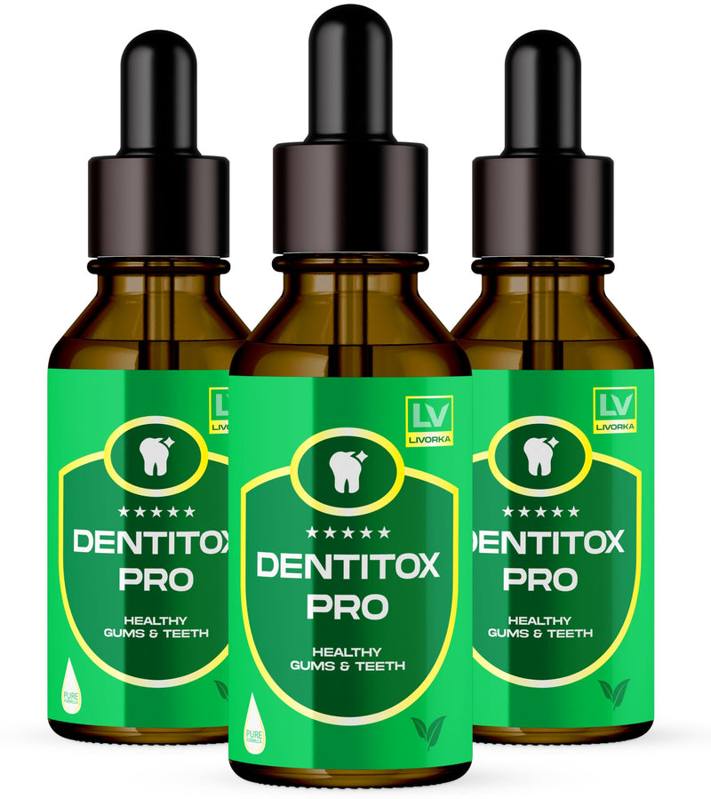 [Australia] - LIVORKA Dentitox Pro Drops for Healthy Teeth, Gums - Pack of 3 Bottles (90 Day Supply) 
