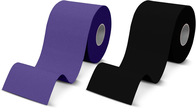 SB SOX 2 Rolls Kinesiology Tape (Purple + Black)
