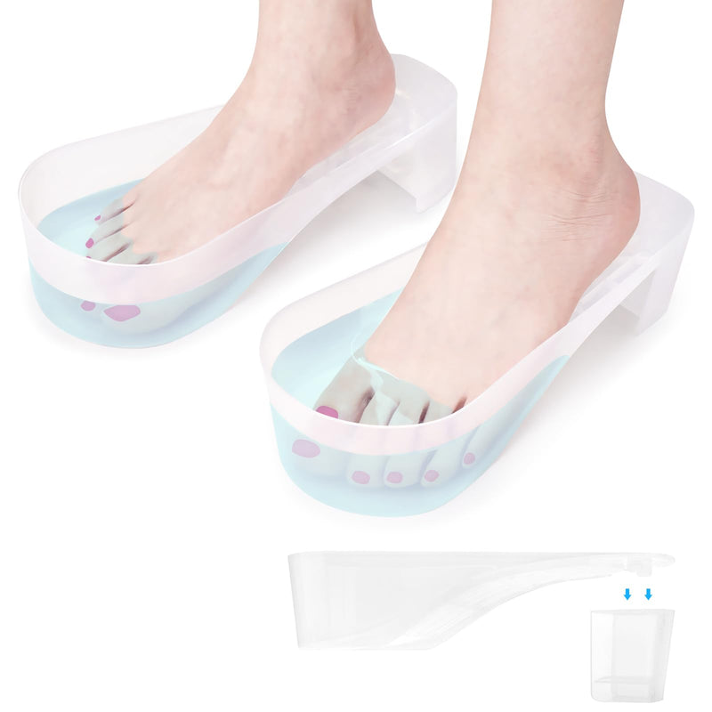 Yokilly Toe Nail Soaking Bowl: 2 PCS Shoe Design Toenails Soak Off Bowl | Foot Bath Soak Tub Bowl - Acetone Proof Pedicure Foot Spa Nail Soaker Bowl for Soak Off Dip Powder Gel Polish Remover-Clear 2 Pcs Transparent