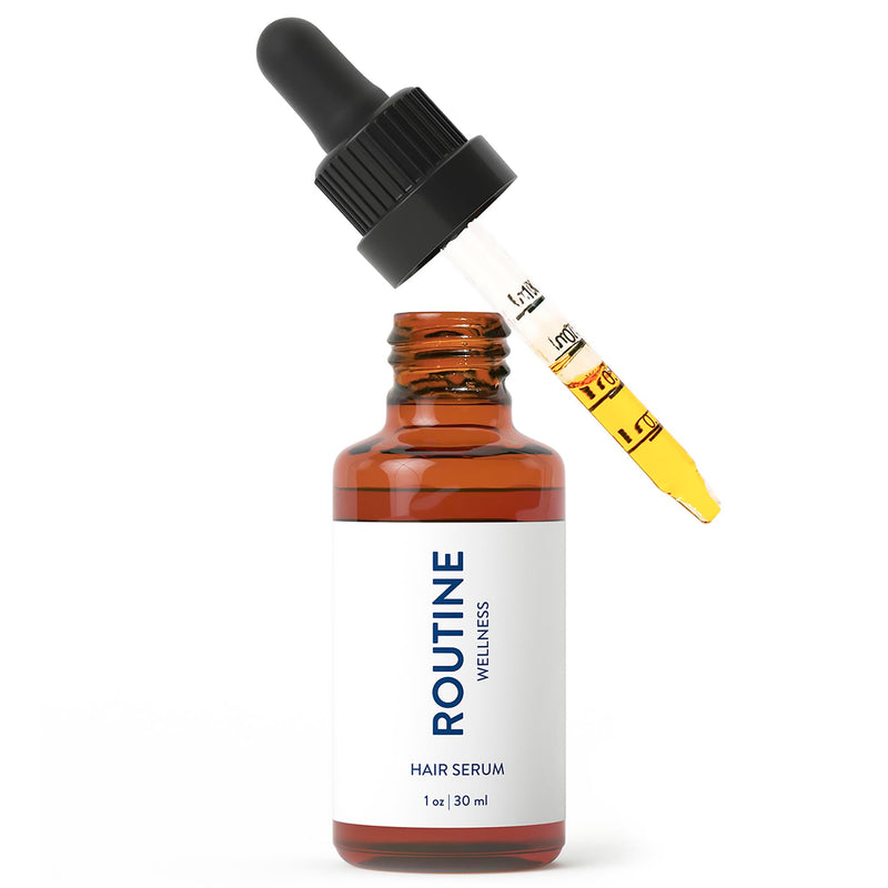 Routine Wellness Hair Serum, Rosemary, Argan, Tea Tree - 30ml (Pack of 1) | Plant-based nourishing oils, scalp treatment and hydration with natural oils, frizz control, healthy shine Rosemary & Tea Tree Oil 1 Fl Oz (Pack of 1)