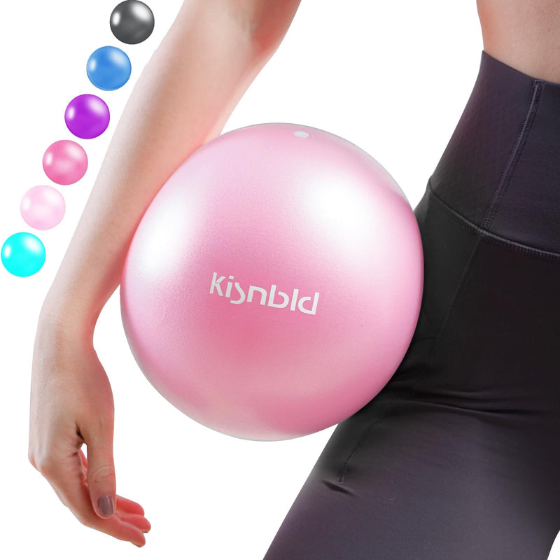 [Australia] - Small Exercise Ball, 9 Inch Mini Pilates Ball, Anti Burst and Slip Resistant Mini Yoga Ball for Stability, Fitness, Physical Therapy, Stretching & Core Strength Workout at Home Gym & Office 1Misty Rose 