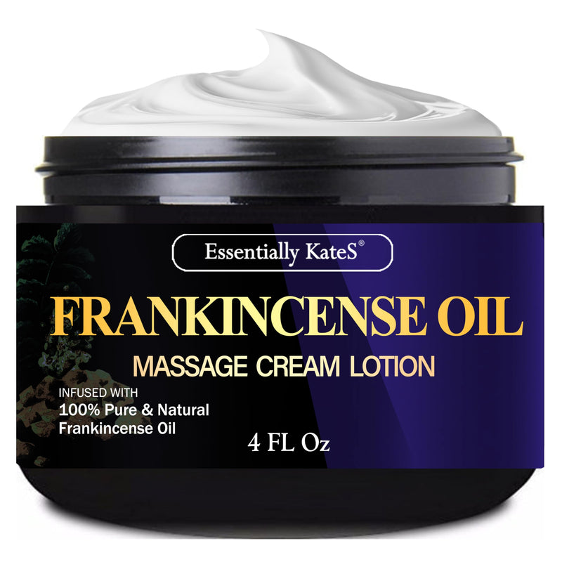 [Australia] - Frankincense Oil Massage Cream Lotion 4 Fl Oz - Medium Glide - Helps Relax Sore Muscle and Stiffness - Helps Tone & Nourish Skin 