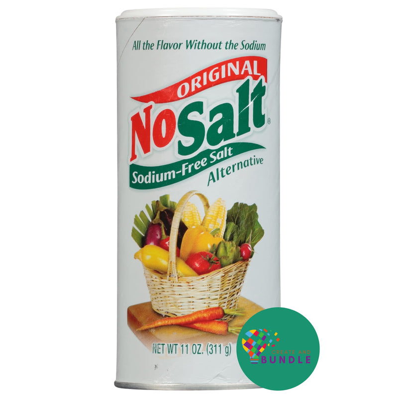 [Australia] - Original NoSalt 11OZ - Premium Sodium-Free Salt Substitute, Ideal for Low Sodium Diets, Real Salt Taste (Pack of 1) + CreateAndBundle Sticker 
