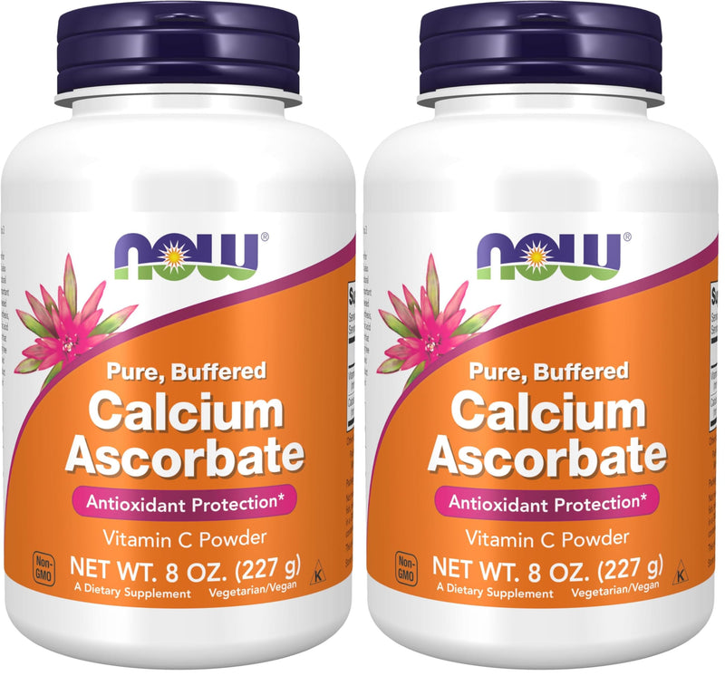 NOW Supplements, Calcium Ascorbate Powder, Buffered, Antioxidant Protection*, 8-Ounce (Pack of 2) 8 Ounce (Pack of 2)