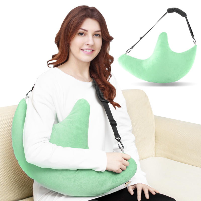 [Australia] - Shoulder Surgery Pillow, Rotator Cuff Pillow for Neck and Shoulder Pain, Post Surgery for Sleeping, Sitting, Ergonomic Cushion with Soft Side Sleeper Support Green 