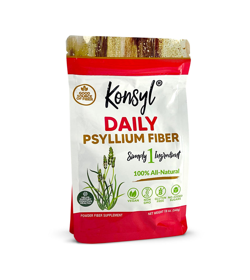 [Australia] - Konsyl Daily Psyllium Fiber Powder | 100% All-Natural Psyllium Husk for Gut & Digestive Health | No Sugar, No Fillers 90 Servings (540g) 1.19 Pound (Pack of 1) Bag 