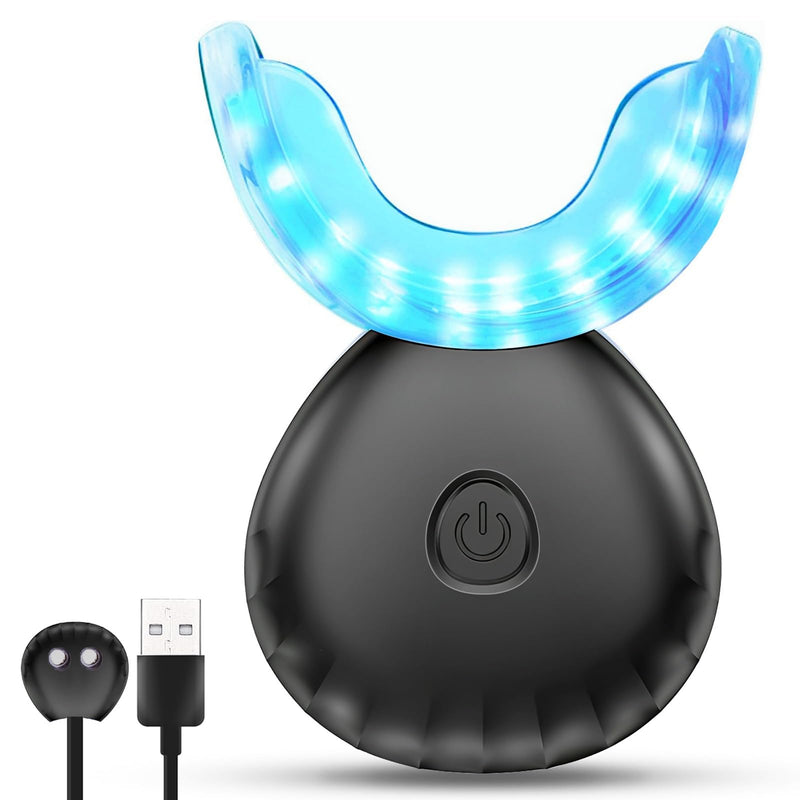[Australia] - Teeth Whitening Light,10X More Powerful Blue Led Light Connected with USB, Non-Battery Teeth Whitening LED Light in Home Use (Black) 