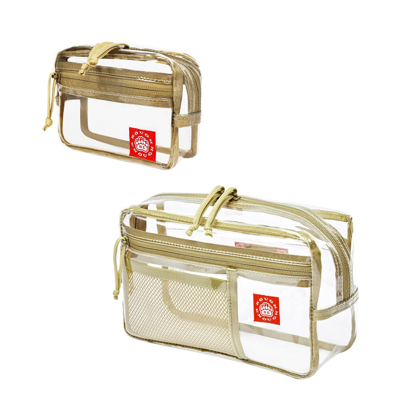 Rough Enough Clear Toiletry Bag TSA Approved Travel Makeup Bag Bundle Set