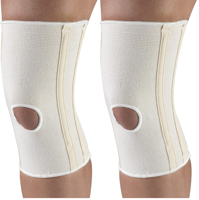[Australia] - CHAMPION Knee Brace Flexible Stays Knit Elastic, White, Small (Pack of 2) Small (Pack of 2) 