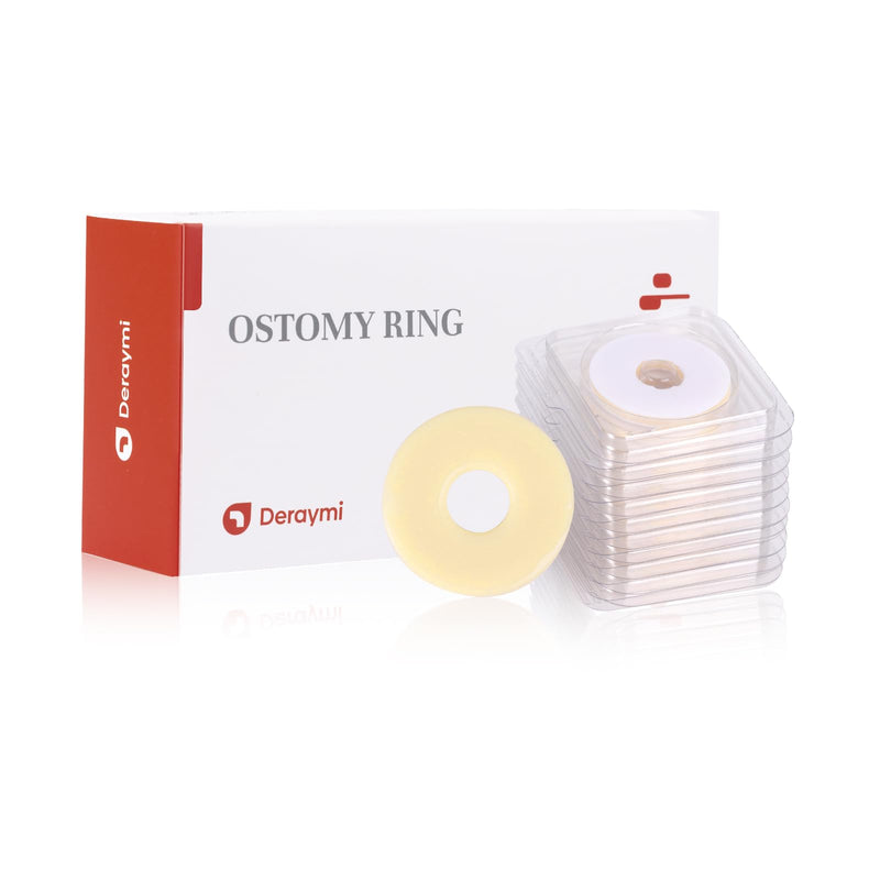 [Australia] - 10-Pack Moldable Ostomy Barrier Rings, 4mm Thickness Barrier Rings for Ostomy Bags, Sting-Free Hydrocolloid Ileostomy Elastic Ostomy Rings Secure Seal for Colostomy Bags 4mm 10PCS 