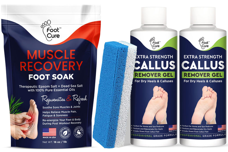 [Australia] - Muscle Relief Foot Soak with Epsom Salts - All Natural Salts for Post Workout - Easy Way to Remove Hard Calluses & Dead Skin Build-Up - Professional at Home Foot Care for Men & Women - Made in The USA 