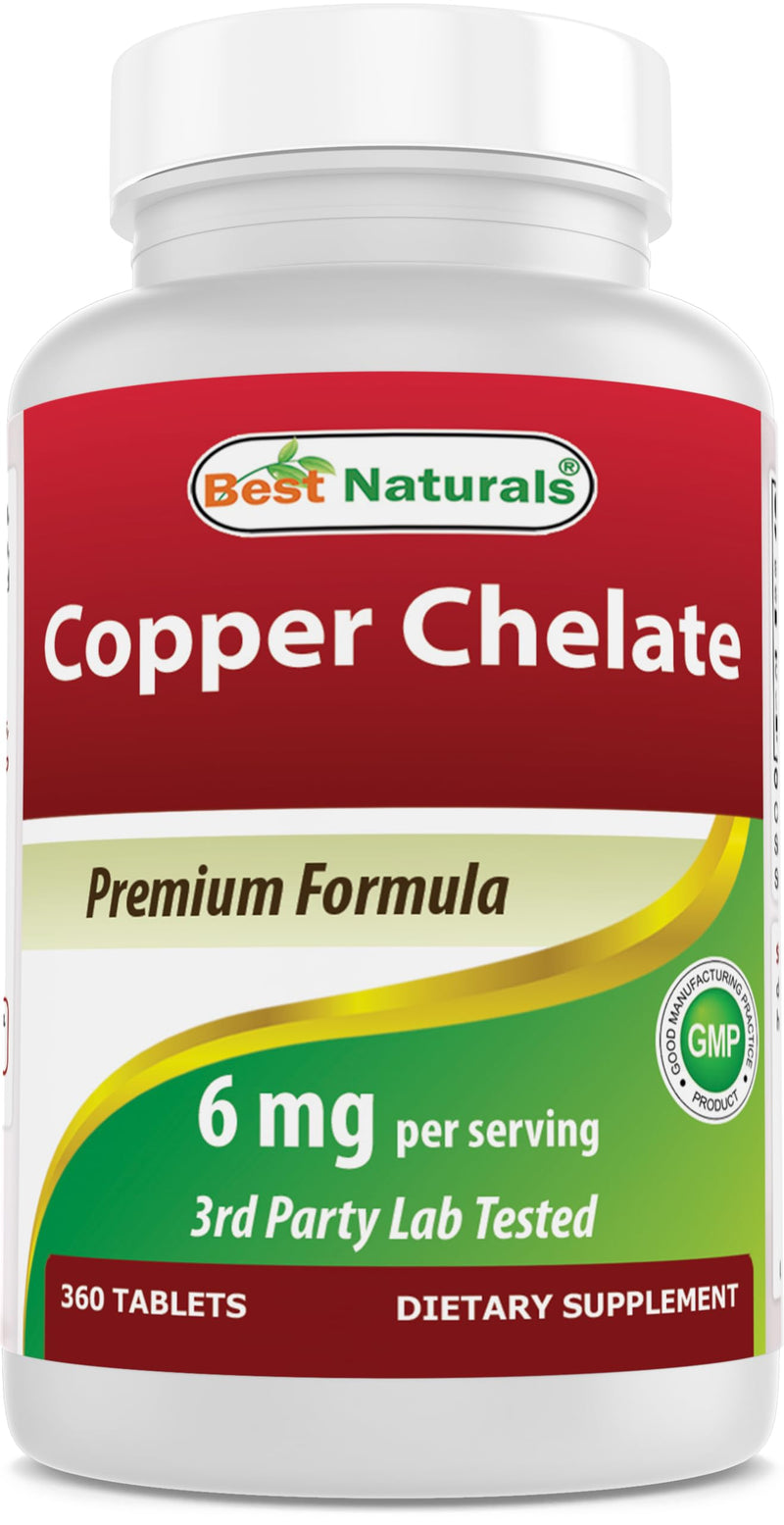 [Australia] - Best Naturals Copper Chelate 6 mg per Serving- 360 Tablets 