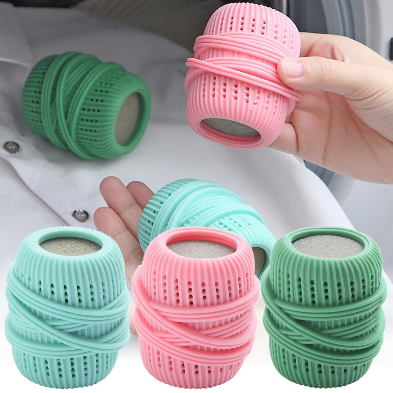 [Australia] - 3Pcs Washing Machine Laundry Ball Fabric Softener Ball Dispenser for Washing Machine Laundry Softener Liquid Refillable Ball Cleaning Tool Washing Sponge Household Substitute 