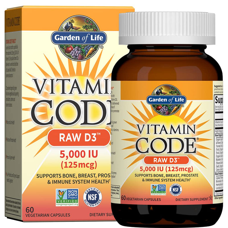 Garden of Life Raw Organic Meal Replacement Shakes Bundle - Chocolate Plant Based Vegan Protein Powder with Vitamin D3 Raw Whole Food Supplement, 28 Servings & 60 Capsules