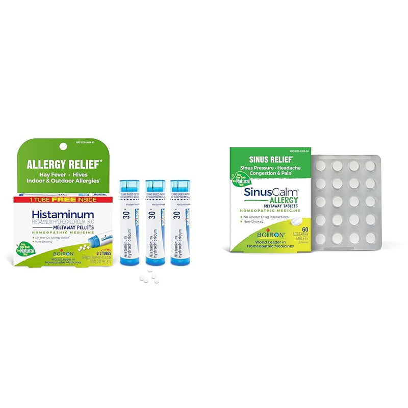 Boiron Homeopathic Allergy & Sinus Relief - Histaminum 30C (240 pellets) + SinusCalm 60 Tablets