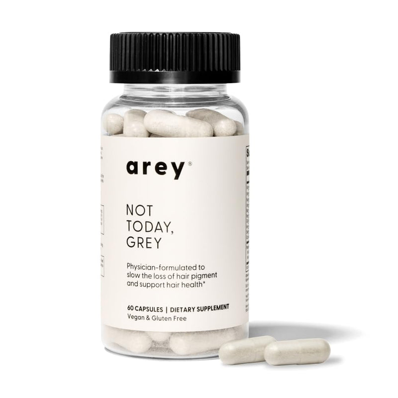Arey Not Today, Grey Daily Hair Supplement for Women & Men, 1 Month | Slows Grey Hair Growth in 3–6 Months, Support for Thicker, Healthier Hair, Biotin, B + D Vitamins, Vegan & Gluten-Free