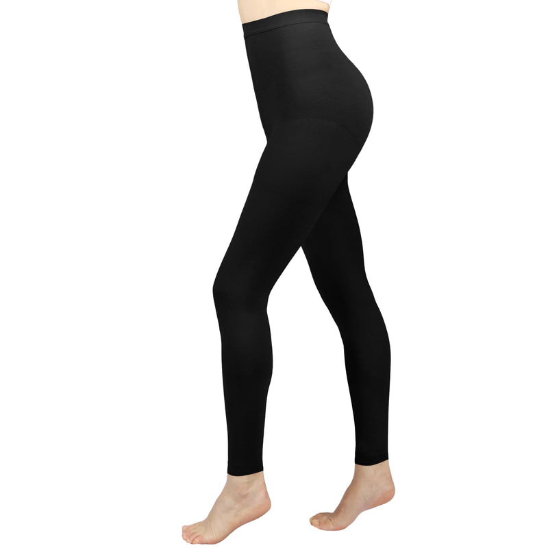 [Australia] - Compression Pantyhose for Women, 20-30 mmHg Footless Medical Compression Stockings, Waist High Opaque Graduated Support Compression Hose Tights for Edema, Varicose Veins, Swelling X-Large Black 