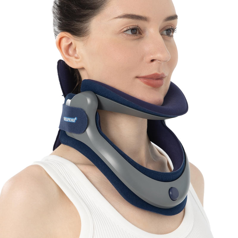 [Australia] - Velpeau Neck Brace for Neck Pain and Support, Soft Cotton Pads, Cervical Collar Restricting Cervical Motion, Relieves Discomfort and Spine Pressure (Neck circumference 11.5-16.5", Foam Pads Version) 