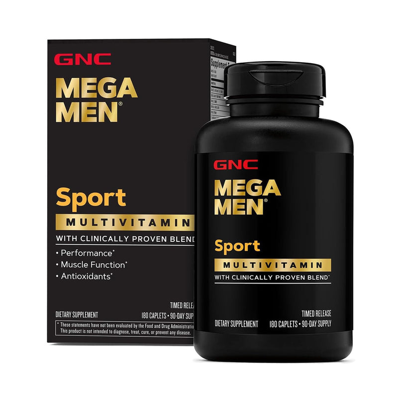 GNC Mega Men Sport Multivitamin for Men | Performance, Muscle Function, and General Health | 180 Count 180 Count (Pack of 1)