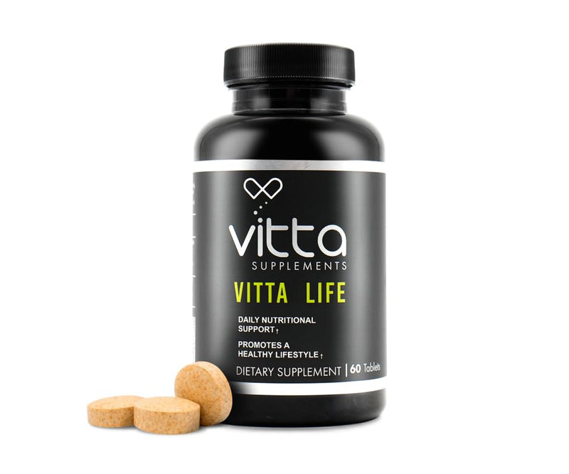 Vitta Life Tabs | Multivitamin with Vitamin A, Vitamin C, Vitamin D, Thiamin B1, Riboflavin B2, Niacin, Vitamin B6, Vitamin B12, Pantothenic Acid, Calcium, Phosphorus | 60 Tabs