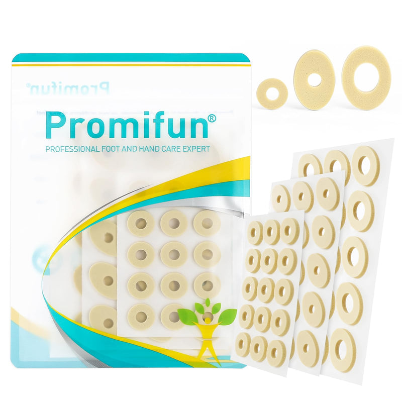[Australia] - Corn Cushions for Toes and Feet - Callus Cushions to Protect Sore Spots with Foam Padding - Self-Stick Adhesive Pads - Relief Pain, Pressure and Friction from Shoes, Long Lasting (45 Count) 45 Count (Multi-Size) Beige 