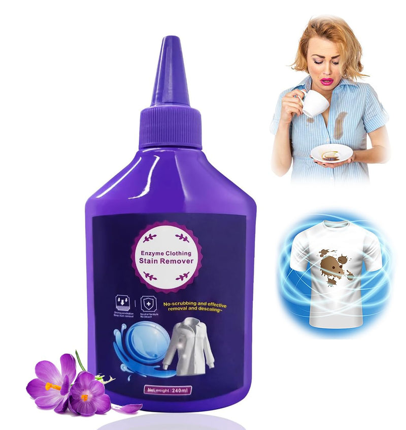 [Australia] - Laundry Stain Remover,Active Enzyme Clothing Stain Remover, Clothes Stain Remover for Clothes，Clothes Oil Stain Remover, Enzyme Stain Remover, Stubborn Stains Cleaner，Oil Stain Remover (240ml) 