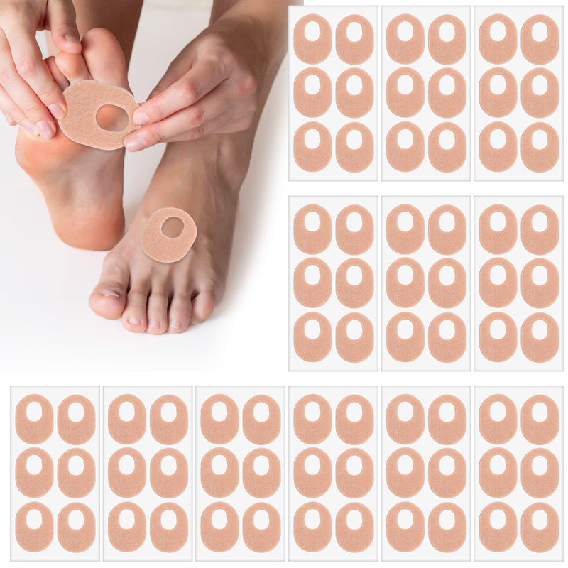 [Australia] - Shynek 72 Pcs Callus Pads Soft Felt Callus Cushion Pads for Bottom of Foot Self Adhesive Foot Callus Cushions, Corn Pads for Feet for Men and Women Pain Relief Foot Care, Beige, Oval Shape 