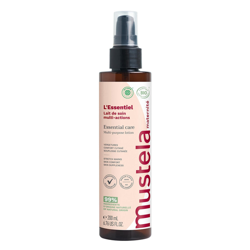 [Australia] - Mustela Certified Organic Maternity Essential Care Multi-Purpose Lotion - Pregnancy & postpartum - Stretch Marks, Skin Comfort & Suppleness - No Added Scent - Safe for Moms, Babies & Breastfeeding 