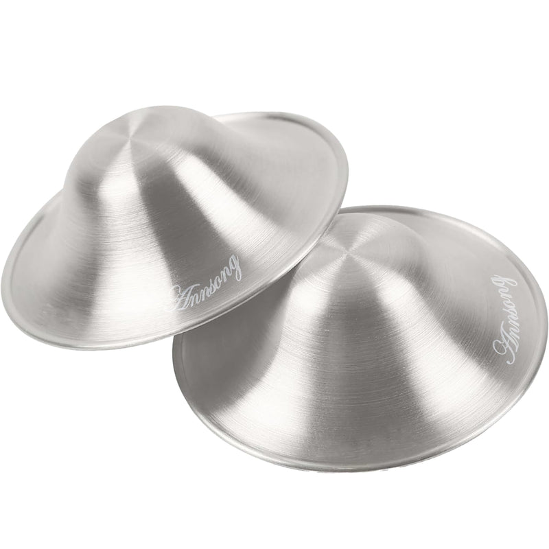 [Australia] - Silver Nursing Cups - Nipple Shields for Nursing Newborn - Breastfeeding Essentials - Newborn Essentials - 925 Silver Nipple Covers (Regular) Regular 