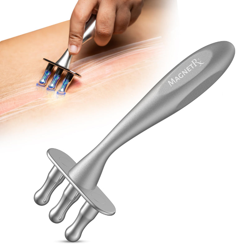 [Australia] - MagnetRX® Magnetic Therapy Massage Fork – Multi-Functional Magnetotherapy Pen for Emotion Code Magnets, Meridian Massage Tool & Body Healing Magnets – Magnetoterapia Fisioterapia Portatil Aparatos 