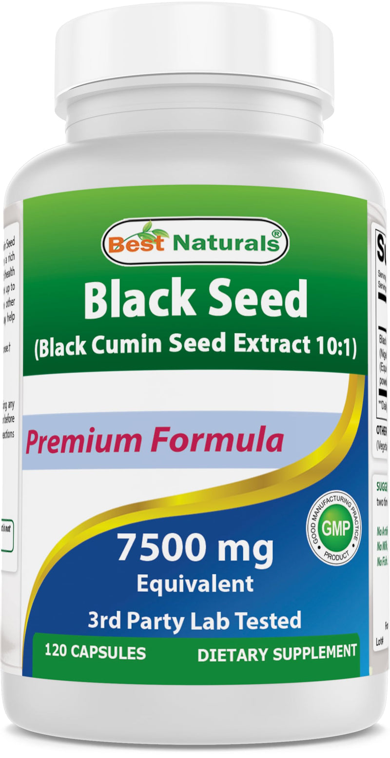 [Australia] - Best Naturals Black Seed (Black Cumin Seed Extract 10:1) 750 mg Per Serving- 120 Capsules 