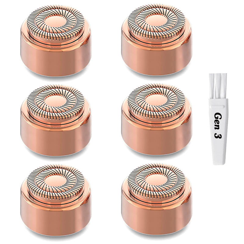[Australia] - Generation 3 Replacement Heads for Finishing Touch Flawless Facial Hair Remover, Double Precision Replacement Blades Heads Compatible with New Flawless Gen 3, 6 pack 