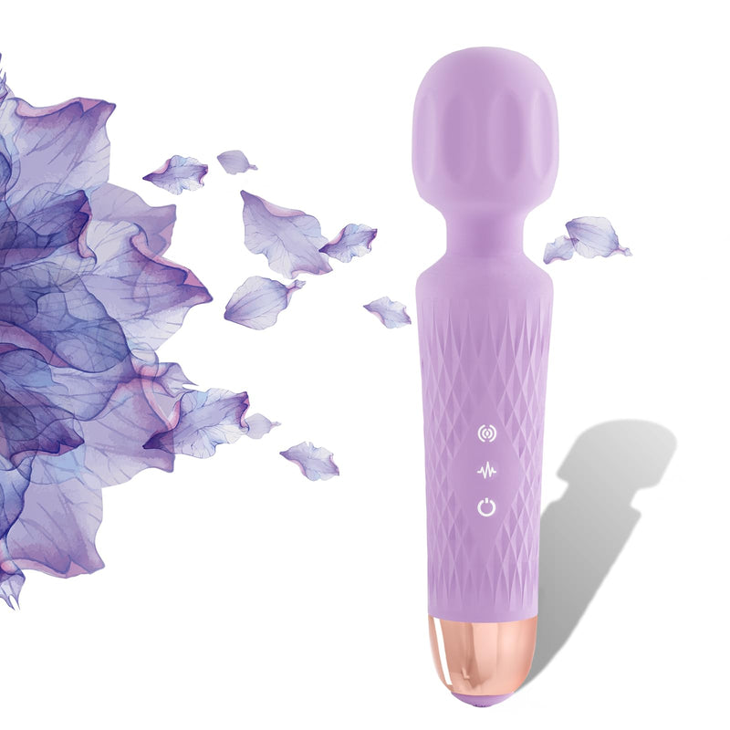 [Australia] - The Upgraded 3-in-1 Personal Massager – 3H Powerful Vibration, Quiet & Waterproof – 20 Modes 8 Speeds Muscle Therapy Stick for Deep Tissue, Sports Recovery, Cordless & Travel Friendly (Purple) Purple 