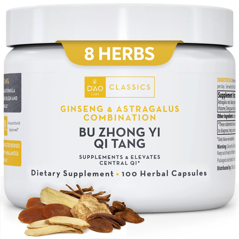[Australia] - D‚ÄôAO Labs - Bu Zhong Yi Qi Tang - Ginseng and Astragalus Combination - Herbal Capsules. 100 Capsules. 
